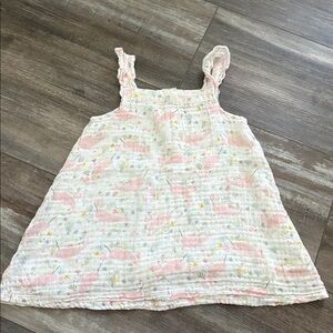 Angel Dear Muslin Pink Narwhal Dress Girls Size 2T